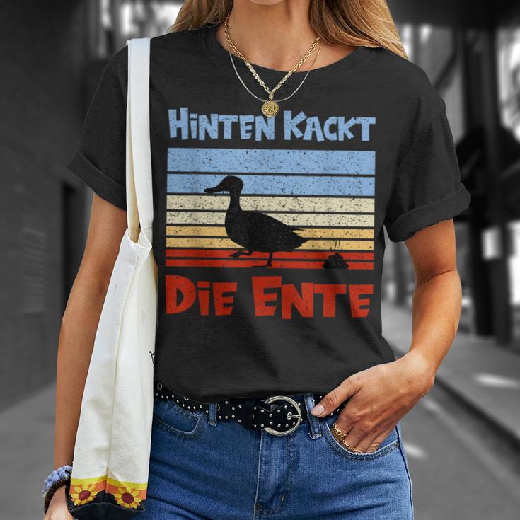 Football Slogan Hinten Kackt Die Duck T-Shirt Geschenke für Sie