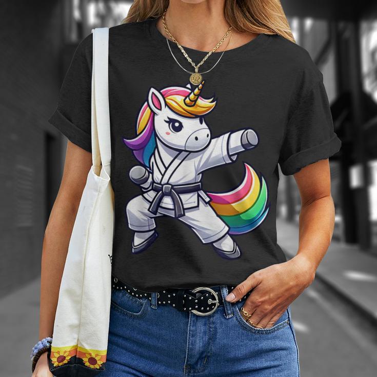 Karate Unicorn Athlete Belt Boys Girls T-Shirt Geschenke für Sie