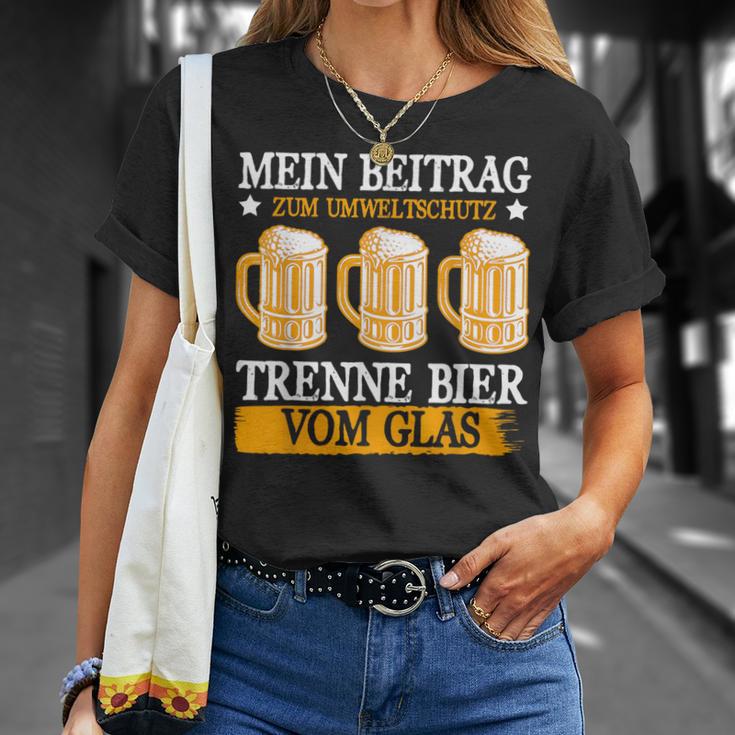 Mein Beitrag Zum Umweltschutz Trenne Bierom Glas T-Shirt Geschenke für Sie