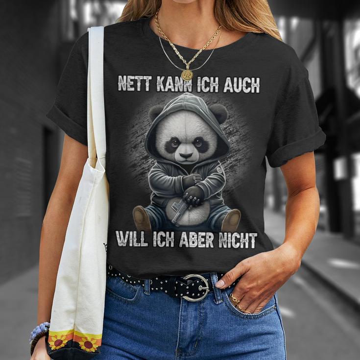 Panda Anime Nett Kann Ich Auch Will Ich Aber Nicht T-Shirt Geschenke für Sie