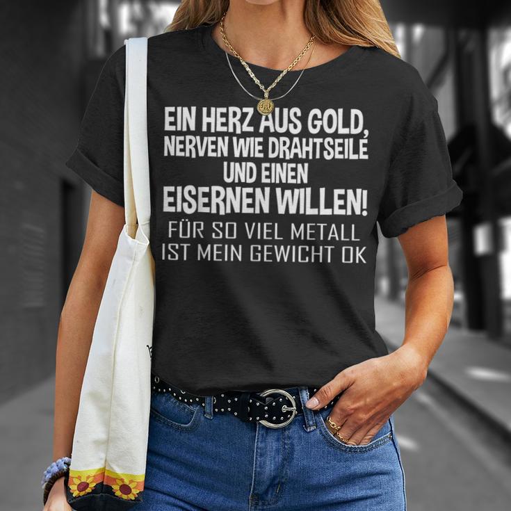 With Slogan Ein Herz Aus Gold T-Shirt Geschenke für Sie