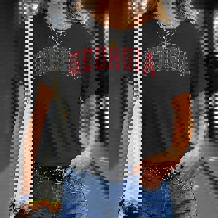 Georgia Ga Vintage Athletic Red Sports 80S 90S Style T-Shirt Gifts for Her