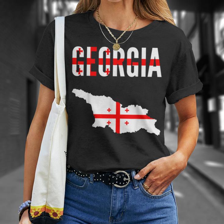 Georgian Georgian Map Flag T-Shirt Geschenke für Sie