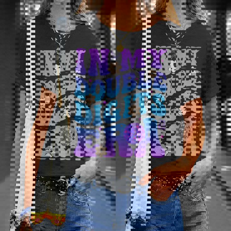Girl In My Double Digits Era Retro 10 Year Old 10Th Birthday T-Shirt Gifts for Her