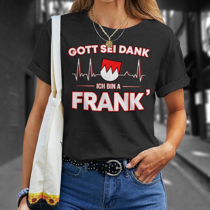 Gott Sei Danke Ich Bin A Frank Für Stolze Franken T-Shirt Geschenke für Sie