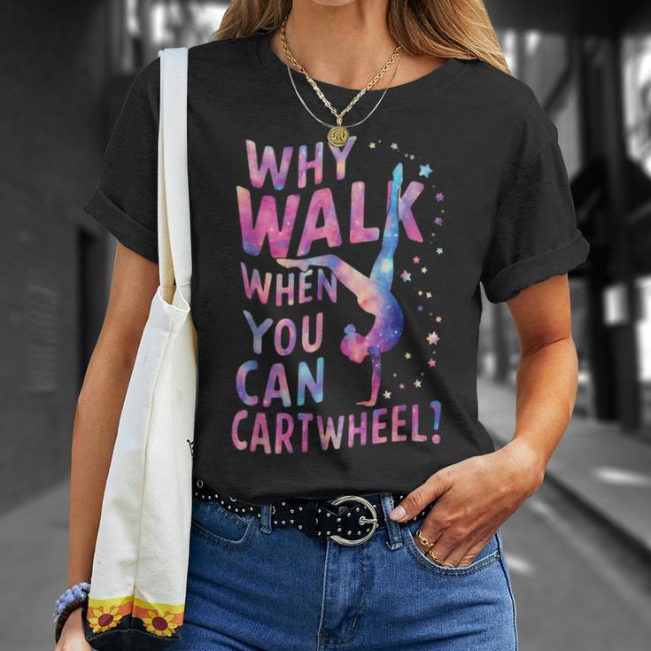 Gymnast Why Walk When You Can Cartwheel Gymnastics T-Shirt Gifts for Her