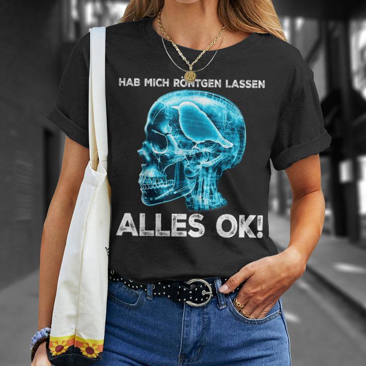 Hab Mich Röntgen Lassen Alles Ok X-Ray Bird T-Shirt Geschenke für Sie