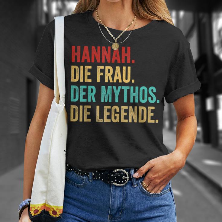 Hannah Die Frau Der Mythos Die Legend Saying Women's T-Shirt Geschenke für Sie