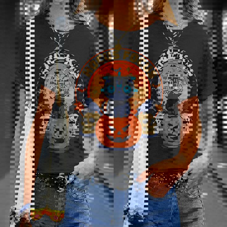 Hocus Focus Optometry Halloween Optometrist Eye Doctor Cat TShirt