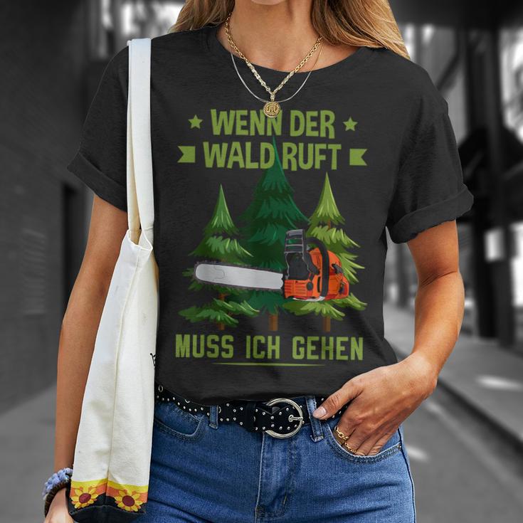 Holzfäller Wenn Der Wald Ruft Muss Ich Gehen Forestrwirt T-Shirt Geschenke für Sie