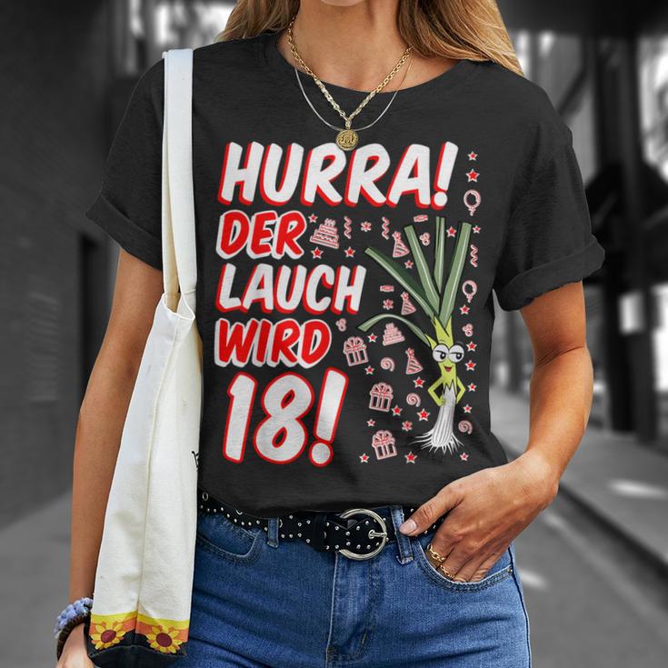 Hurra Der Lauch Wird 18 18Th Birthday 18Th Honourful Fun T-Shirt Geschenke für Sie