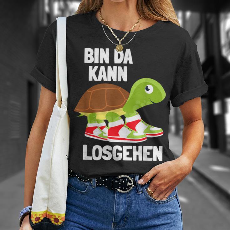 Ich Bin Da Kann Losgehen Schildkröte Sneakers Zu Lät Kommen T-Shirt Geschenke für Sie