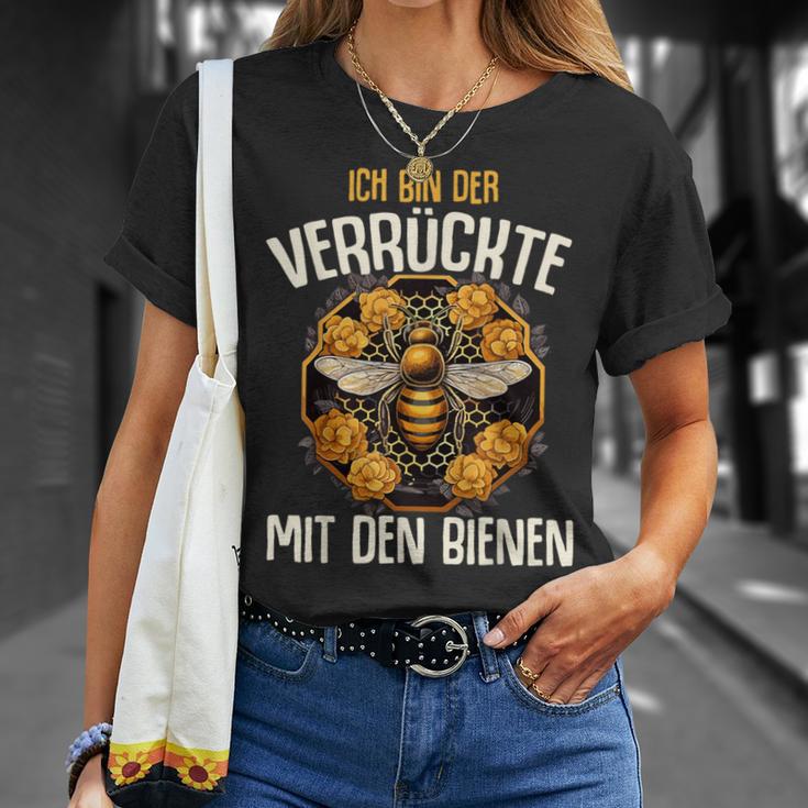 Ich Bin Dererrückte Mit Den Bienen Beekeeper Honig Dealer T-Shirt Geschenke für Sie