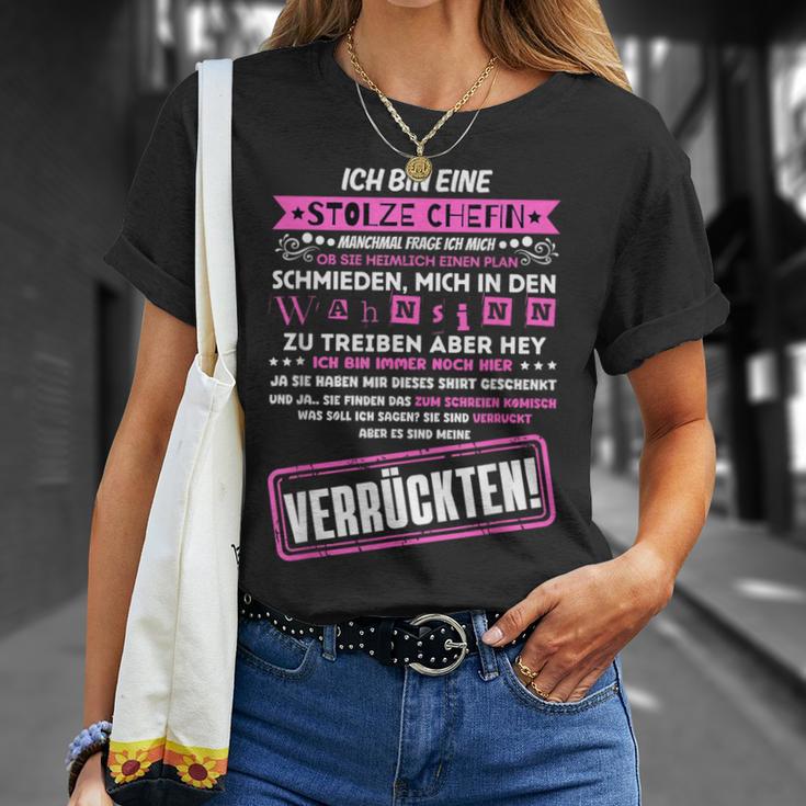 Ich Bin Eine Stolze Chefinon Einer Truppeerrückter T-Shirt Geschenke für Sie