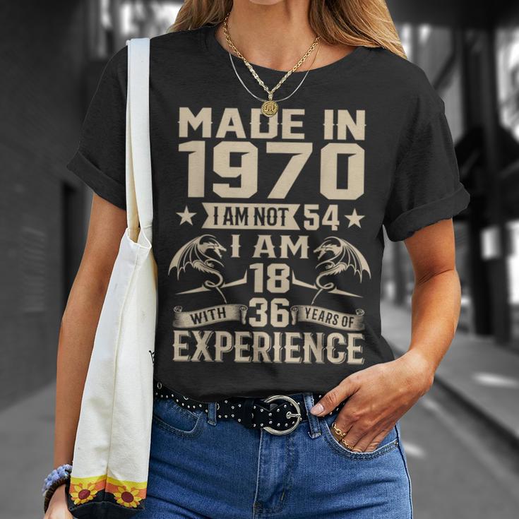 Ich Bin Nicht 54 Ich Bin 18 Jahre Alt Und Habe 36 Jahre Olt Geburtstag 1970 T-Shirt Geschenke für Sie