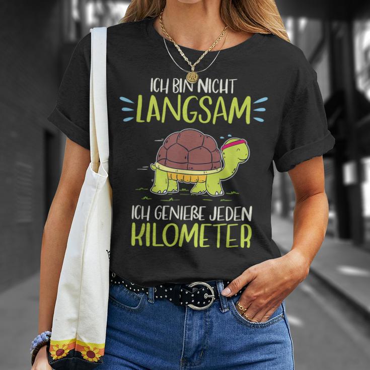 Ich Bin Nicht Langsam Ich Genießen Jeden Kilometer Running T-Shirt Geschenke für Sie