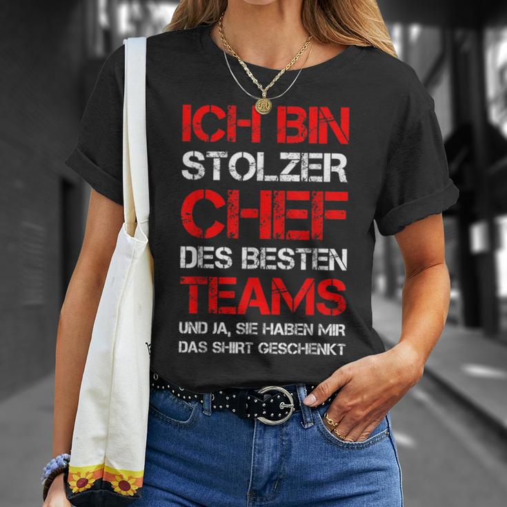 Ich Bin Stolzer Chef Des Besten Teams Colleagues Fun T-Shirt Geschenke für Sie