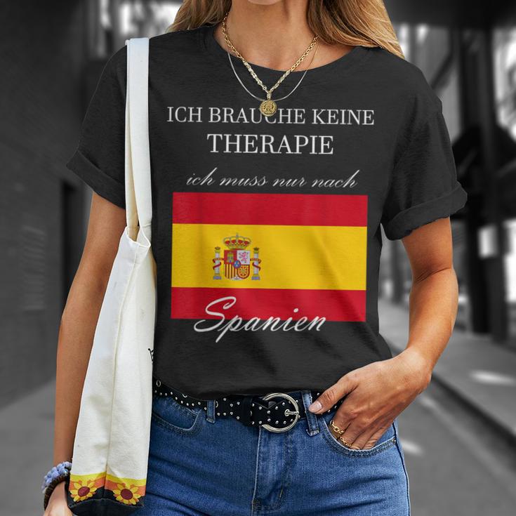 Ich Brauche Keine Therapie Muss Nur Nach Spanien T-Shirt Geschenke für Sie