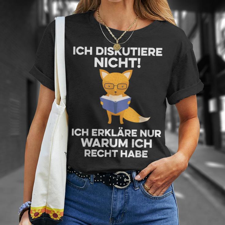 Ich Diskutiere Nicht Ich Erkläre Nur Warum Ich Recht Haben Ich Diskutier T-Shirt Geschenke für Sie