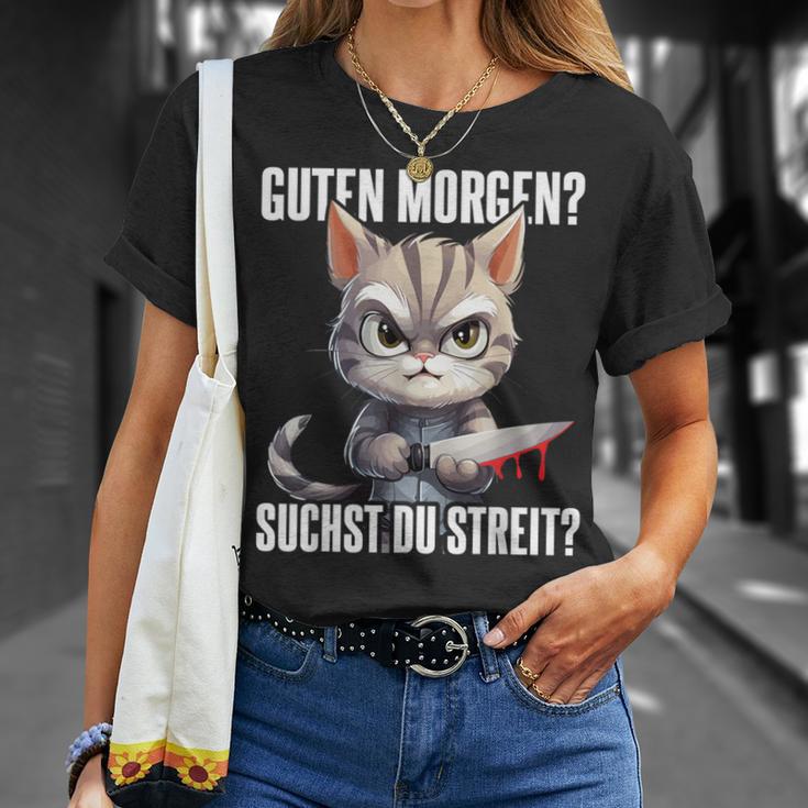 Ich Guten Morgen Suchst Du Streit T-Shirt Geschenke für Sie