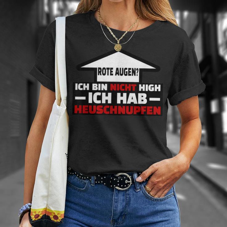 Ich Hab Heuschnupfen Red Eyes Meme T-Shirt Geschenke für Sie