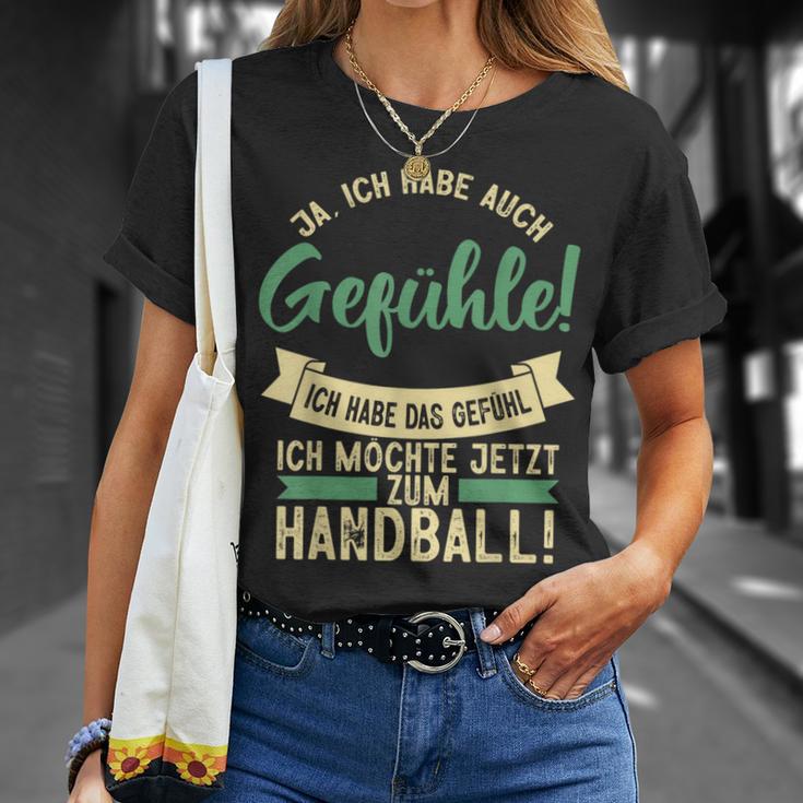 Ich Habe Das Gefühl Ich Möchte Handball Hanballer T-Shirt Geschenke für Sie