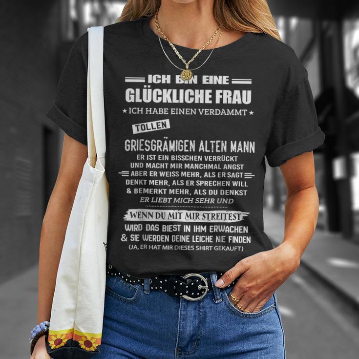 Ich Habe Einenerdammt Lustig Ich Bin Eine Glückliche Frau German T-Shirt Geschenke für Sie