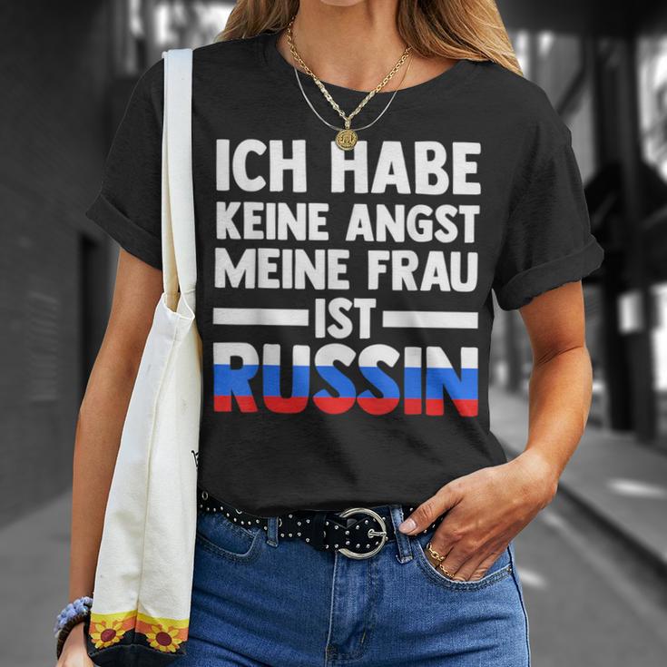 Ich Habe Keine Angst Meine Frau Ist Russin T-Shirt Geschenke für Sie