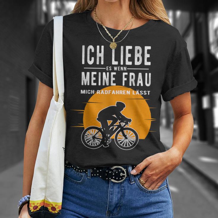 Ich Liebe Meine Frau Wenn Sie Mich Radfahren Lässt Lässt T-Shirt Geschenke für Sie