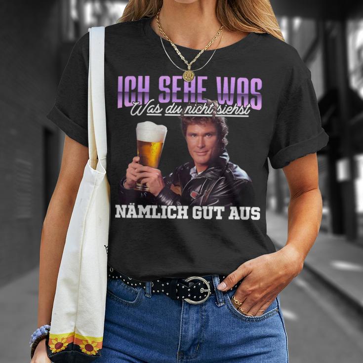 Ich Sehe Was Was Du Nicht Siehst Nämlich Gut Aus Bier T-Shirt Geschenke für Sie