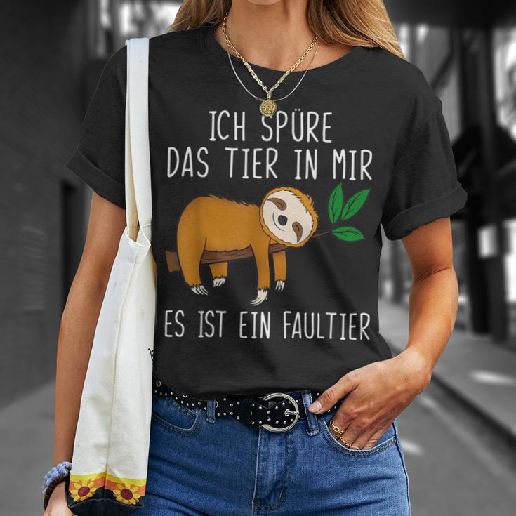 Ich Spüre Das Tier In Mir Sloth T-Shirt Geschenke für Sie