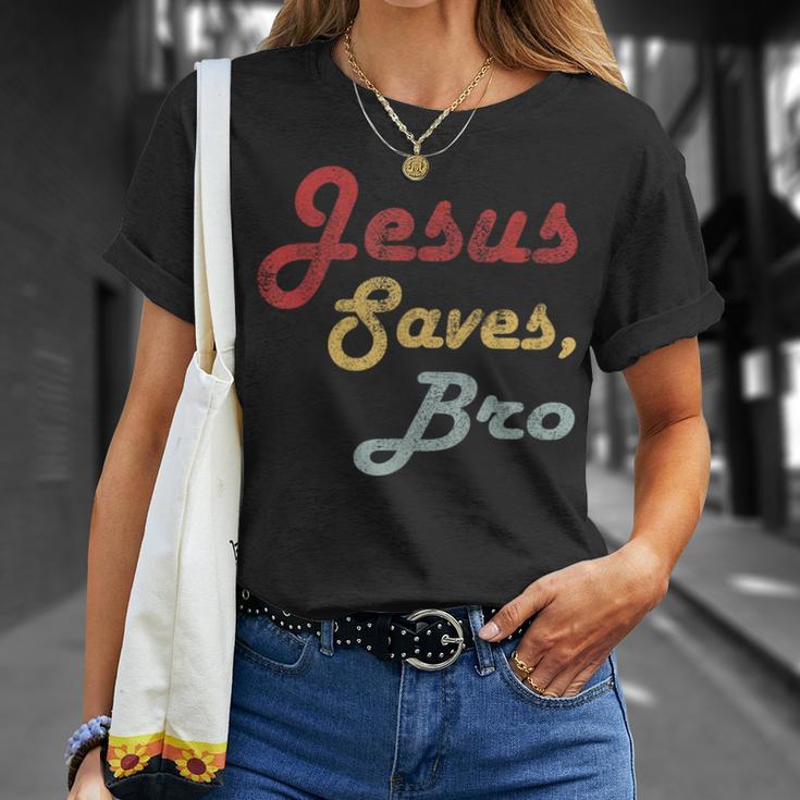 Jesus Saves Bro Religion Christianintage Jesus Christ T-Shirt Geschenke für Sie