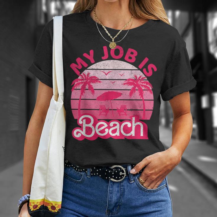 My Job Is Beach Retrointage Beach Jobs Women T-Shirt Geschenke für Sie