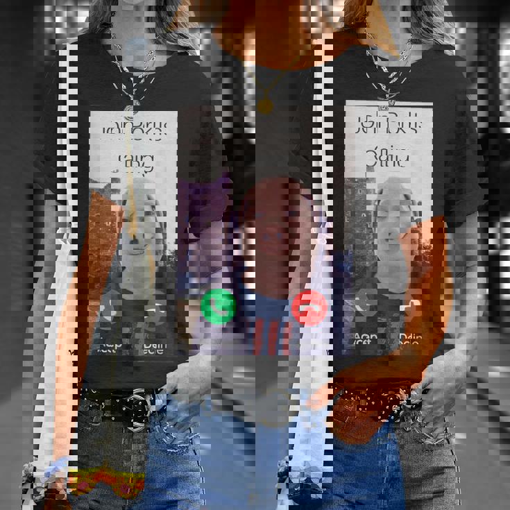 John Pork Sta Chiamando Risposta Telefono Chiamata Maglietta Regalos para ella
