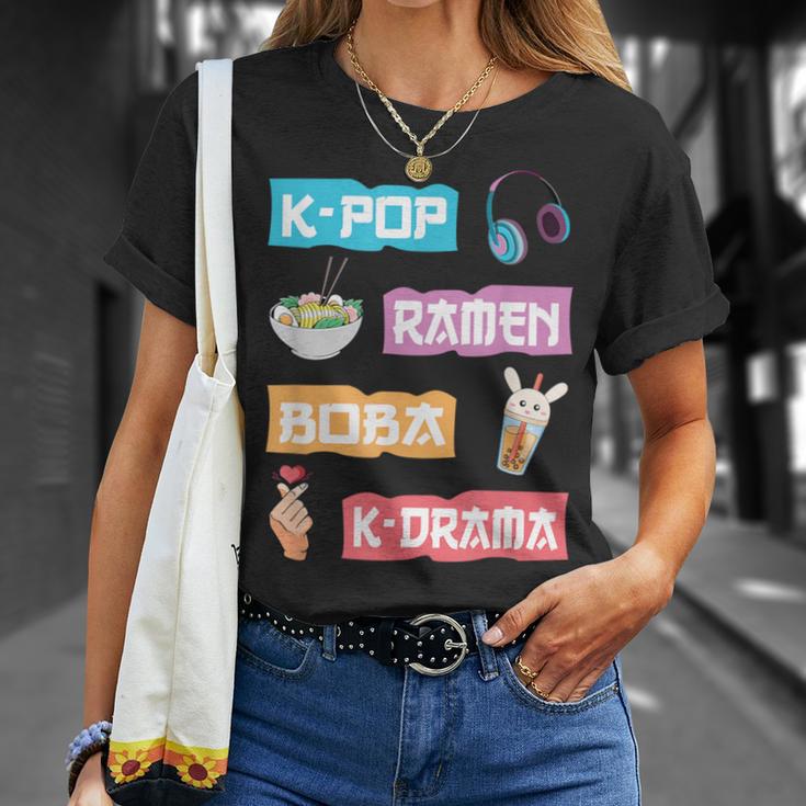 K-Pop Ramen Boba K-Drama Cute Anime Ramen T-Shirt Geschenke für Sie