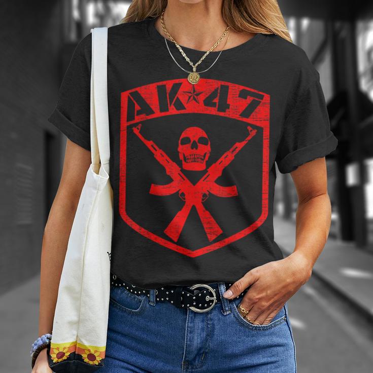 Kalashnikov Skull Ak-47 Assault Rifle T-Shirt Geschenke für Sie