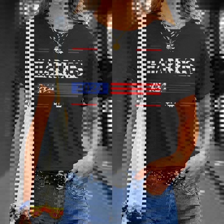 Kamala Harris 2024 Harris 2024 For President American Flag Maglietta Regalos para ella
