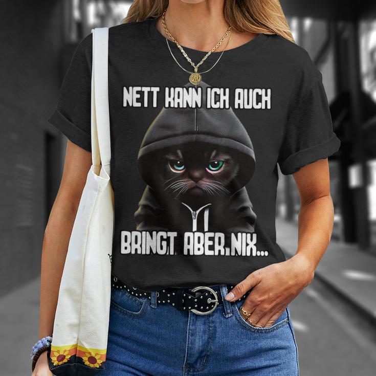 Short Sleeve Katz Ich Nett Kann T-Shirt Geschenke für Sie