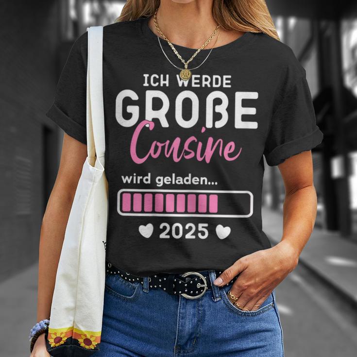 Kinder Ich Werde Große Cousin 2025 Große Cousin Geladen 2025 T-Shirt Geschenke für Sie