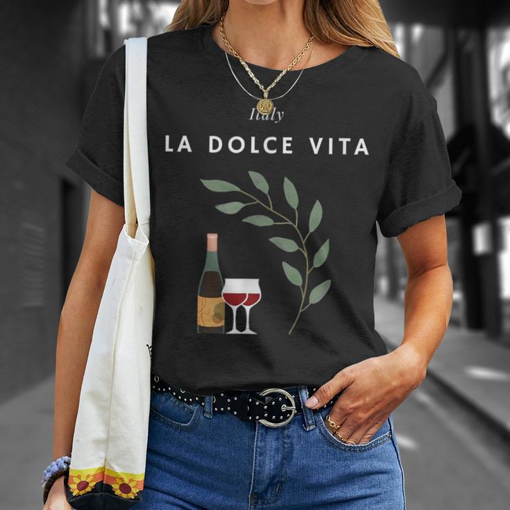 La Dolceita Italy Laurelino Wine T-Shirt Geschenke für Sie