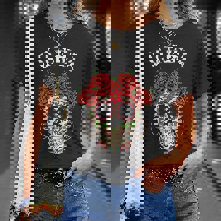 La Jefa Sugar Skullêtements Mexicain Dia De Los Muertos Dead T-Shirt Cadeaux pour elle