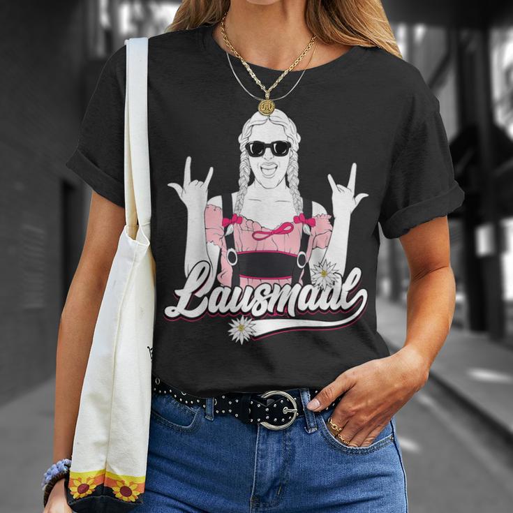 Lausmadl Dirndl Beer Women's Costume Oktoberfest Tent Festival T-Shirt Geschenke für Sie