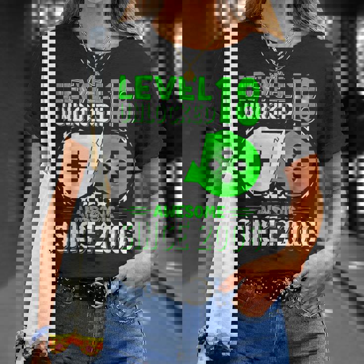 Level 18 Unlocked Compleanno 18 Anni Regalo 18 Anni Maschio Maglietta Regalos para ella