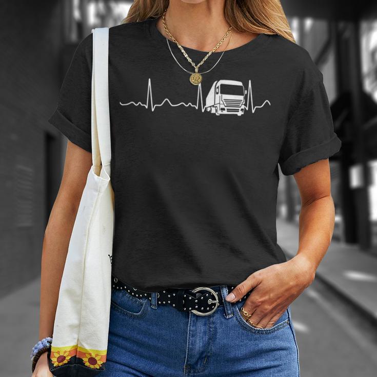 Lorry Driver Heartbeat Pulse T-Shirt Geschenke für Sie