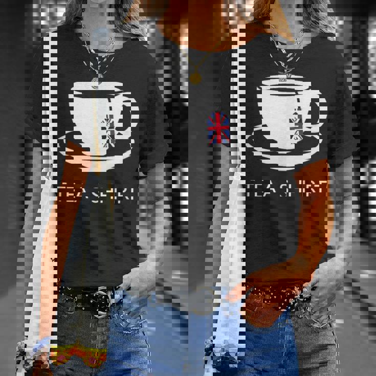I Love English Tea Uk Flag Fun Novelty Souvenir Memorabilia T-Shirt Gifts for Her
