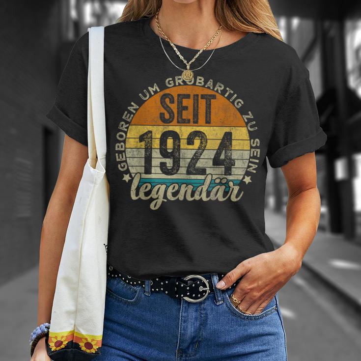 Lustiger 100 Geburtstag -Intage 1924 Geburtstag 100 Jahre T-Shirt Geschenke für Sie