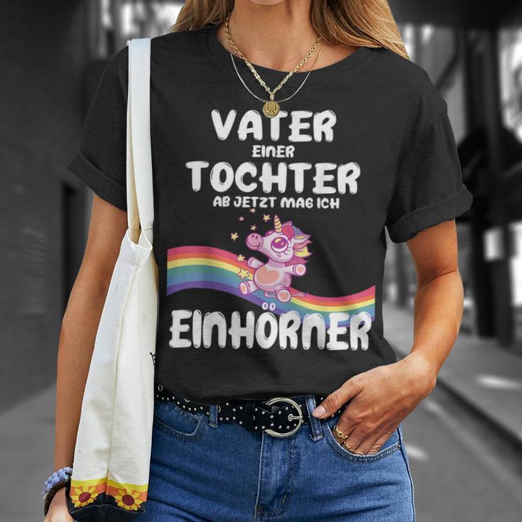 Lustigesater Einer Tochter Einhörner Geburt Baby T-Shirt Geschenke für Sie