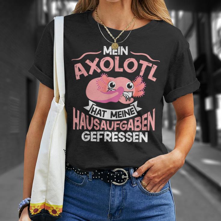 Mein Axolotl Hat Meine Homework Gefressen Axolotl Children's T-Shirt Geschenke für Sie