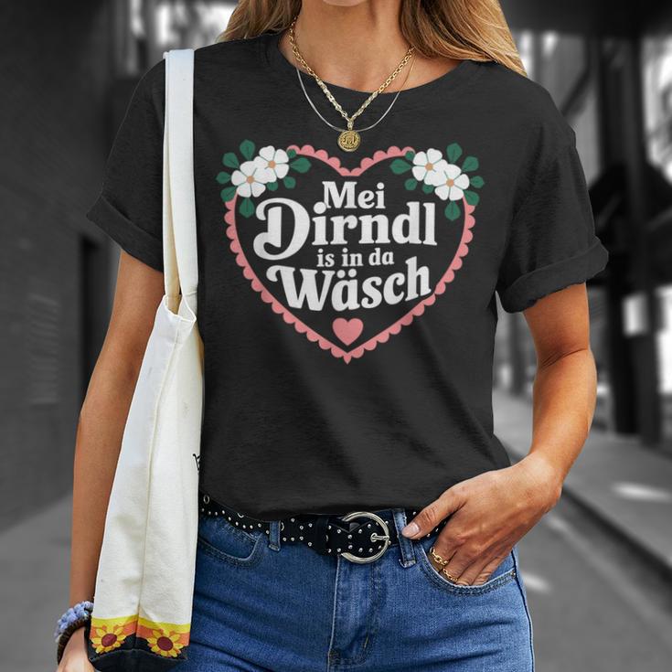 Mein Dirndl Ist In Der Wäsche Damen Wash T-Shirt Geschenke für Sie