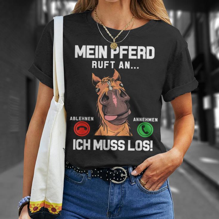 Mein Pferd Ruft An Reiterin Reiter Stall Girls' T-Shirt Geschenke für Sie